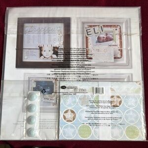 Creative Memories Baby Themed Display Accents Kit - Blue and Brown